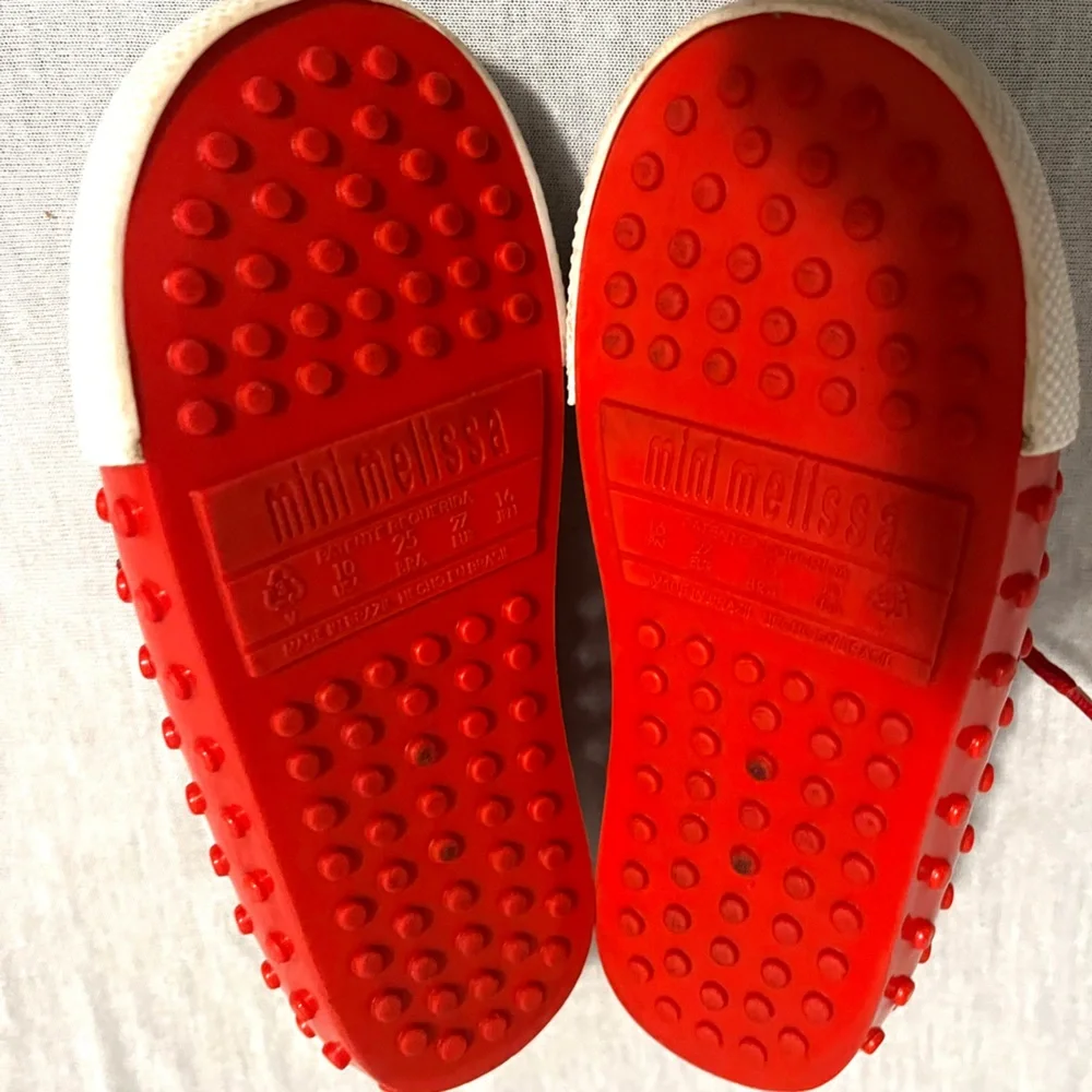 Mini Mellisa Polibolha Disney Mickey Mouse Red Bubbled Sneakers size 10 - Picture 8 of 13